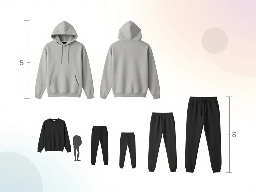 diagramme tailles 95 corteiz hoodie jogging