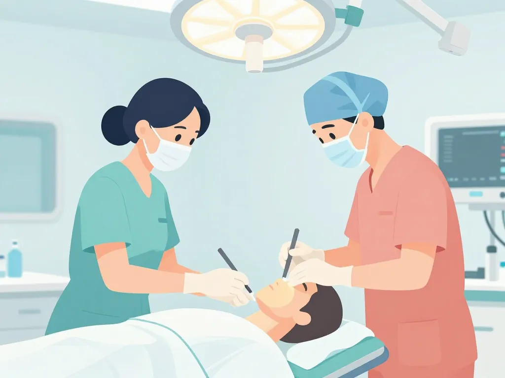 scène bloc opératoire ablation thyroide