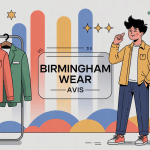 Birmingham Wear avis image stylisée jeune homme et vêtements