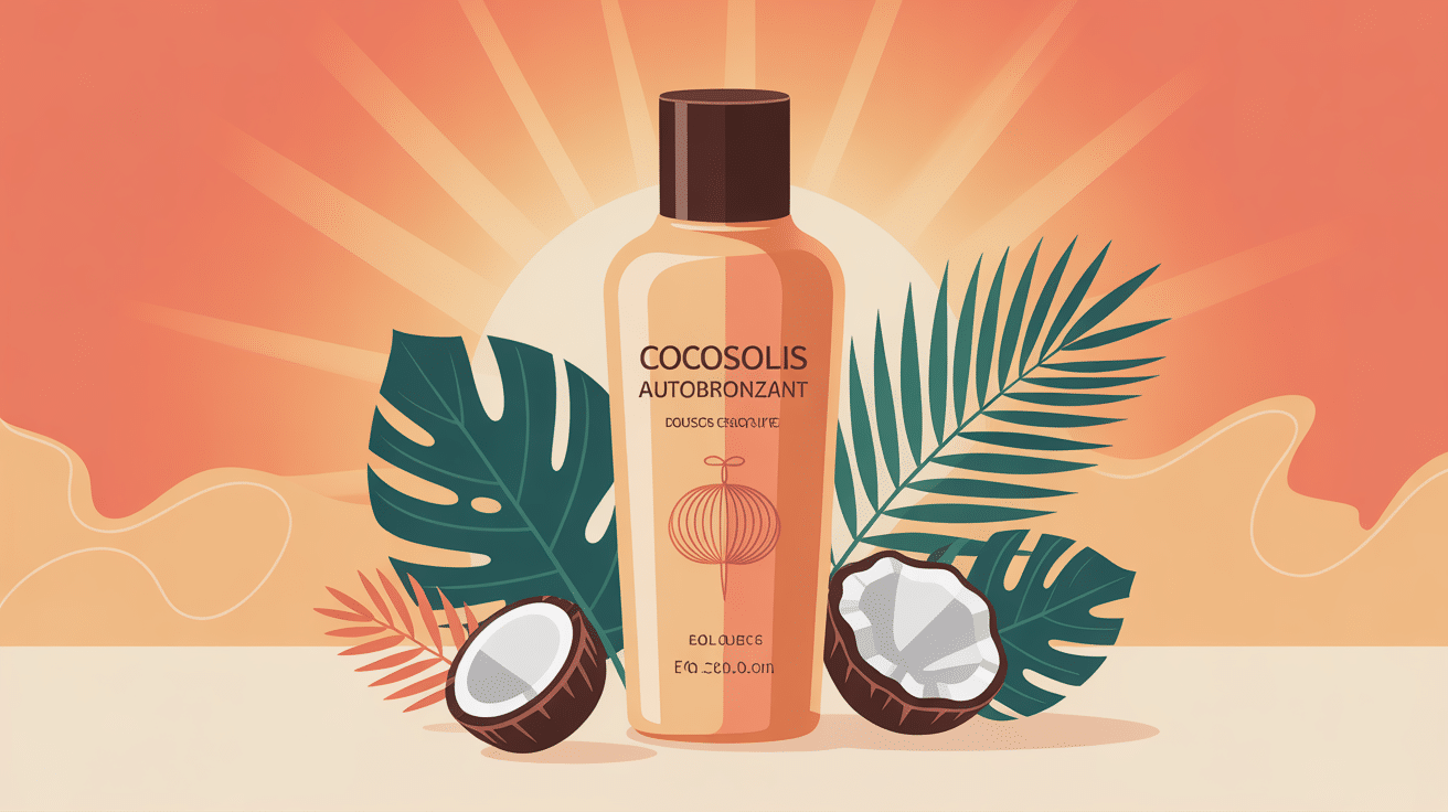 cocosolis autobronzant avis illustration flacon et accessoires