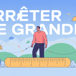 illustration douce sur comment arreter de grandir et croissance