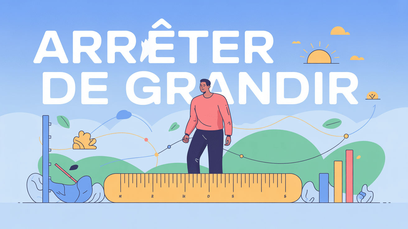 illustration douce sur comment arreter de grandir et croissance