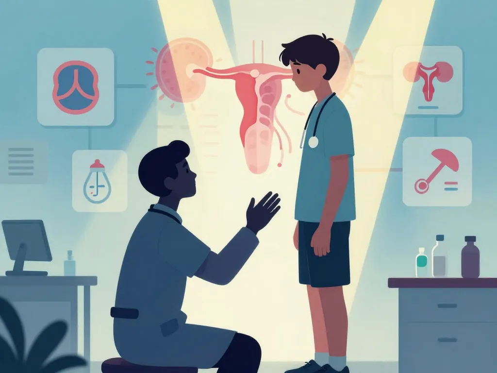 illustration médicale sur comment arreter de grandir chez l'adolescent