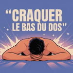 comment craquer le bas du dos illustration vectorielle détente