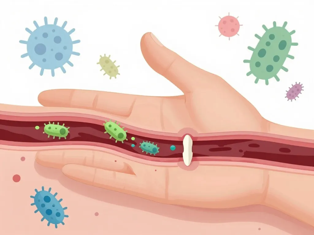 complications morsure de chat infection profonde main