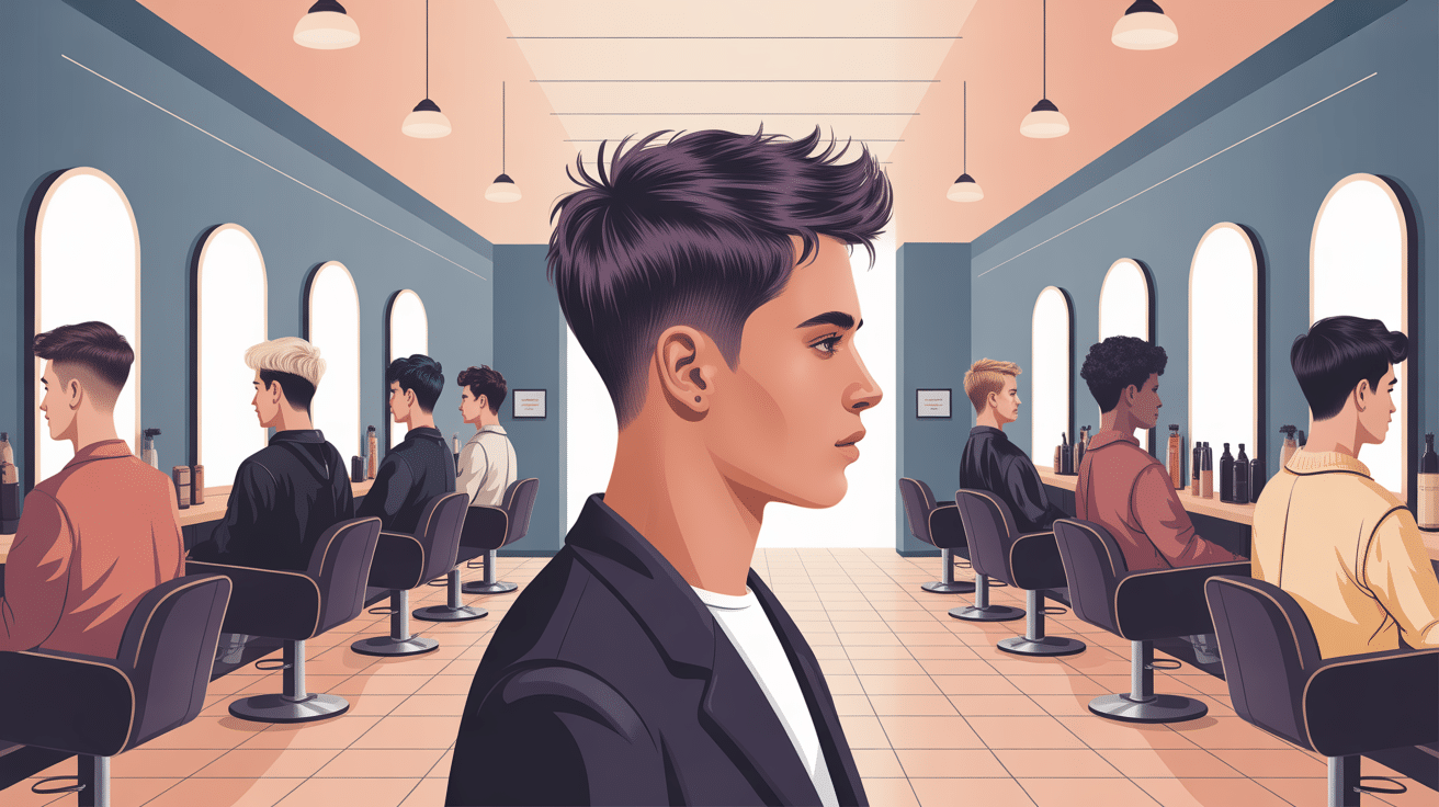 Différentes coupes tendance homme salon