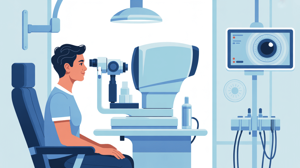 fond d'oeil combien de temps sans voir illustration examen moderne