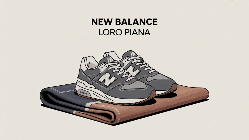 illustration élégante new balance loro piana sport luxe