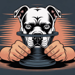 Illustration centrale rasoir pitbull avis avec design moderne
