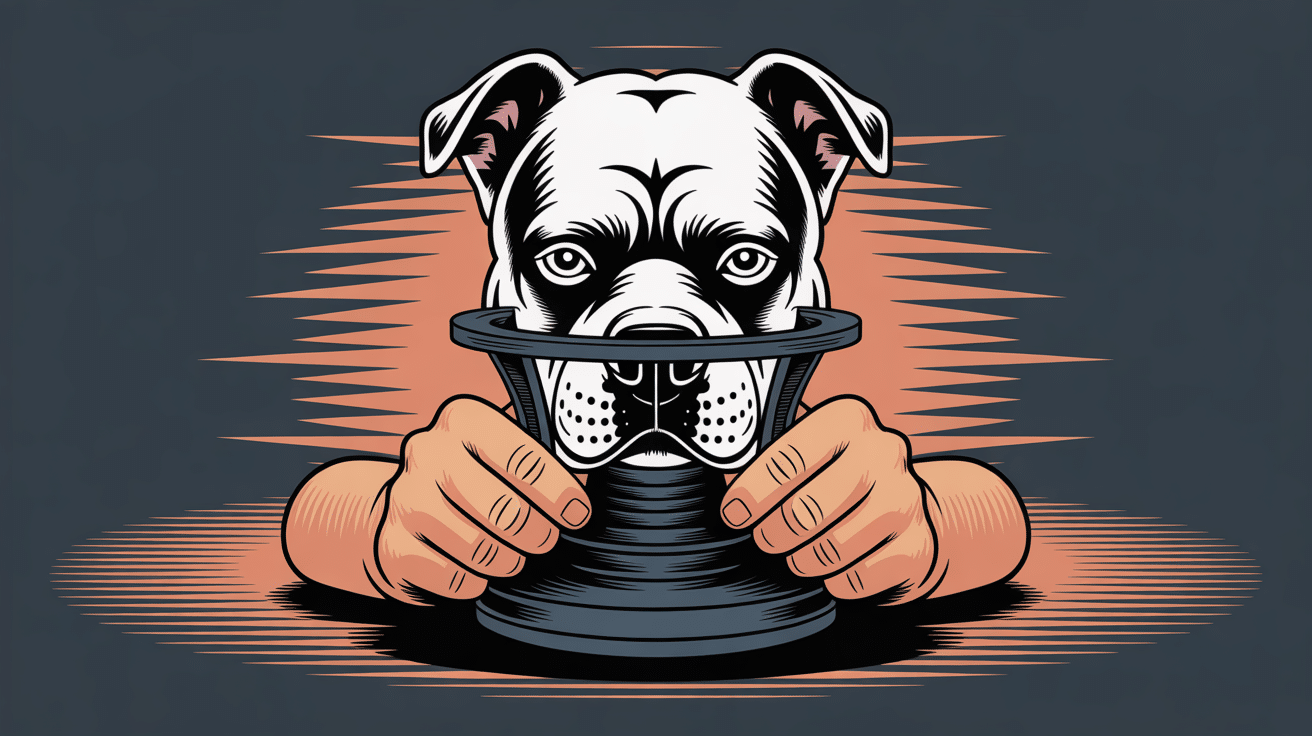 Illustration centrale rasoir pitbull avis avec design moderne