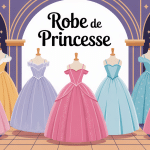illustration robe de princesse styles variés