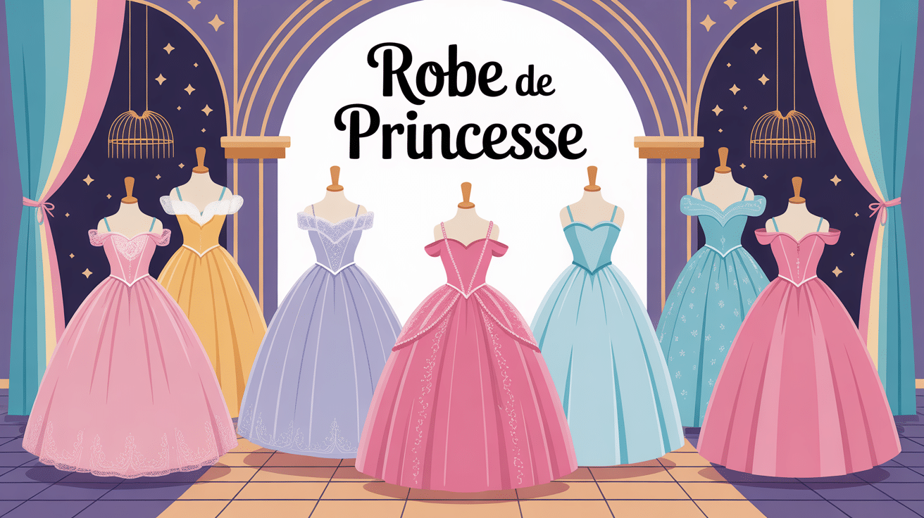 illustration robe de princesse styles variés