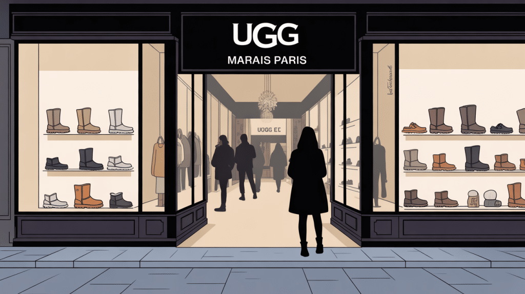 illustration ugg le marais paris ambiance chic hiver