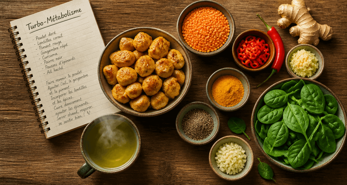 aliments qui boostent le métabolisme, ingrédients poêlée, thé vert