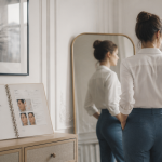 avant après resultat lipofilling mammaire femme miroir