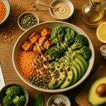 Buddha Bowl aliment bon pour la santé avec légumes et graines