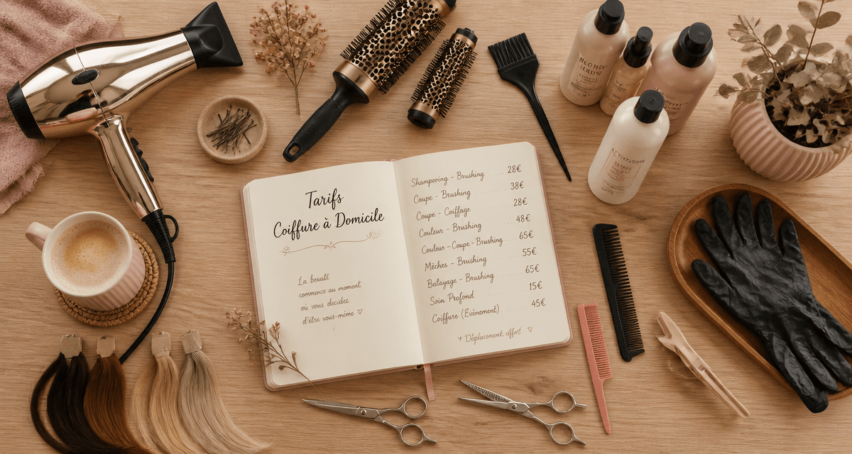 coiffeuse à domicile tarif outils coiffure