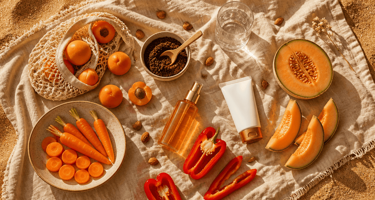 comment bronzer naturellement fruits huile serviette sable