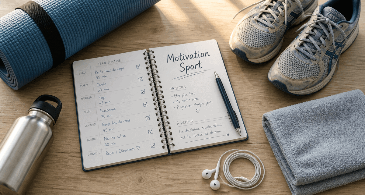 comment se motiver à faire du sport agenda baskets tapis