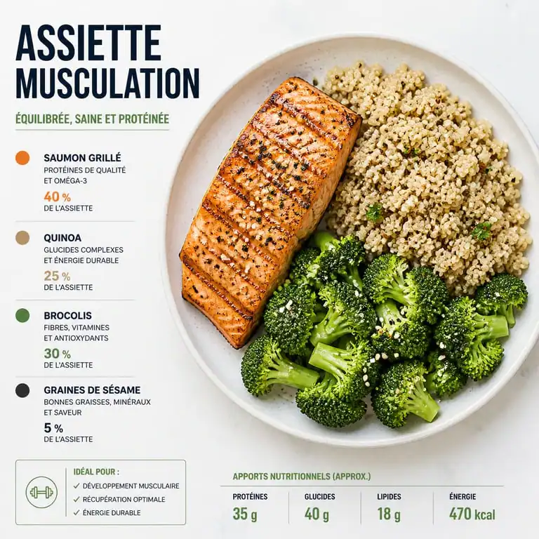 Recette riche en protéine musculation : saumon et quinoa