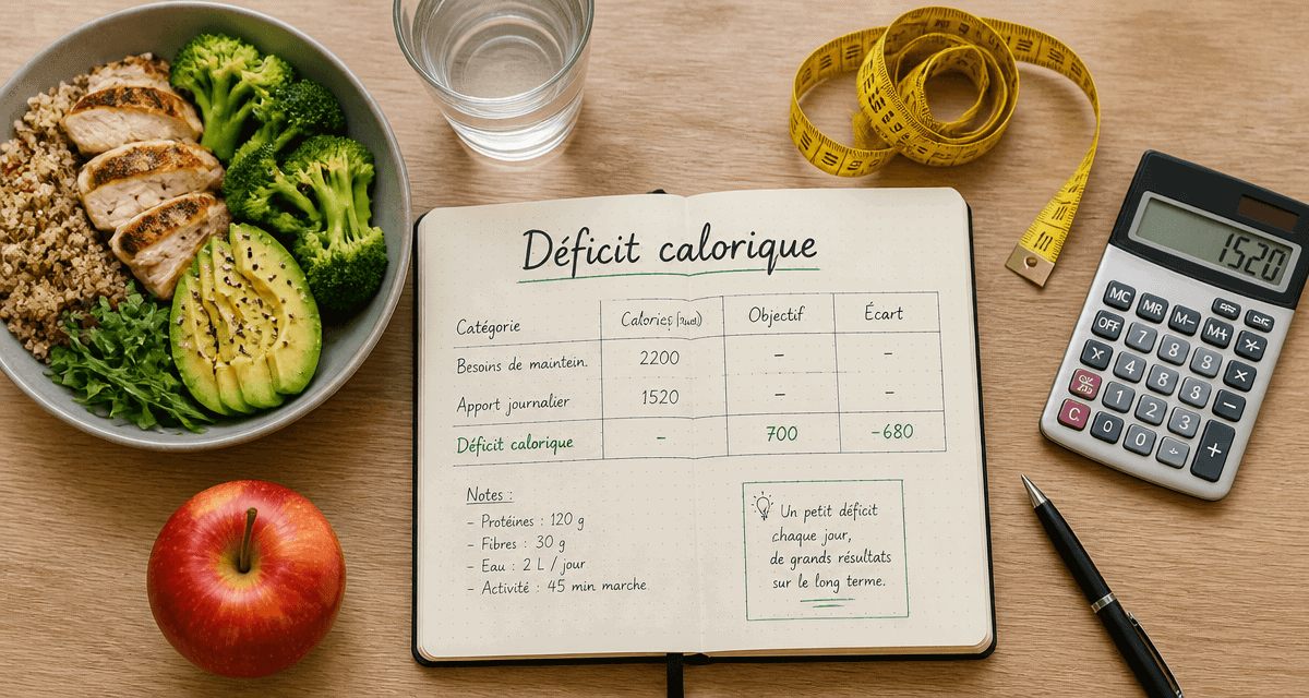 etre en deficit calorique carnet plat sante