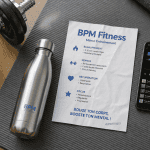 fitness en musique tapis haltères écouteurs
