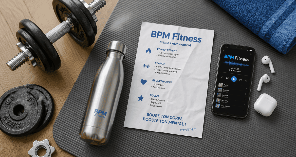 fitness en musique tapis haltères écouteurs