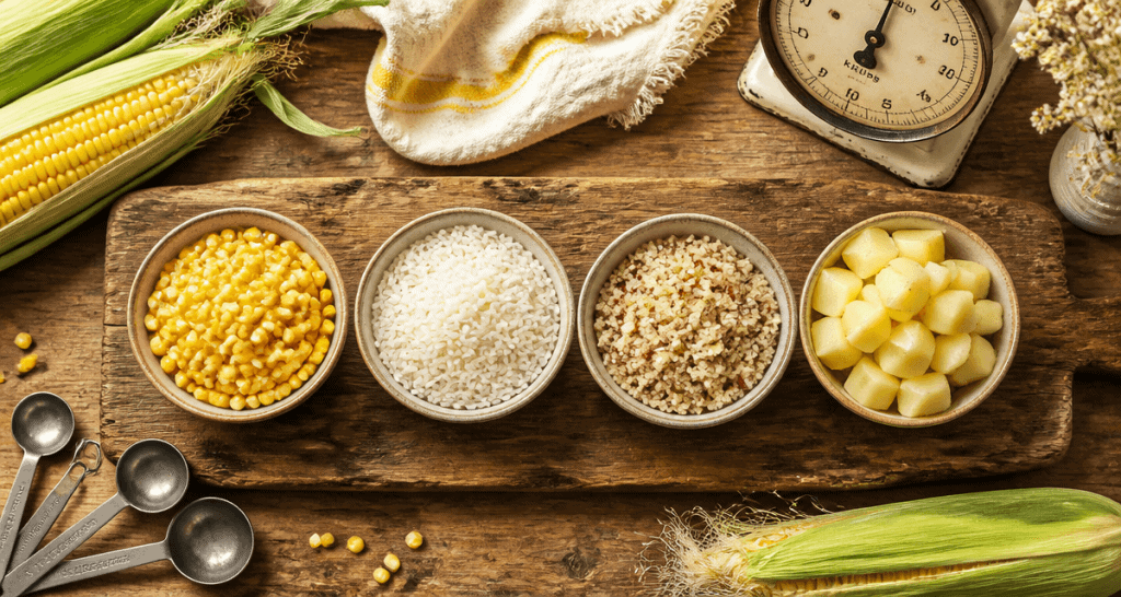 le maïs fait il grossir bol de maïs et aliments comparés