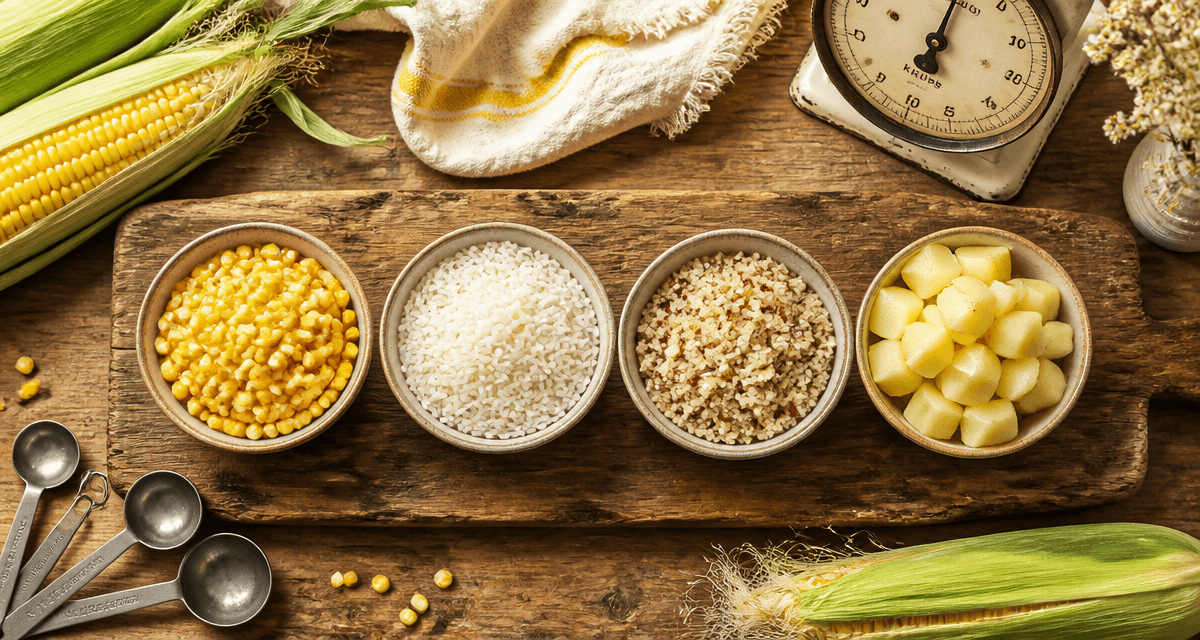 le maïs fait il grossir bol de maïs et aliments comparés