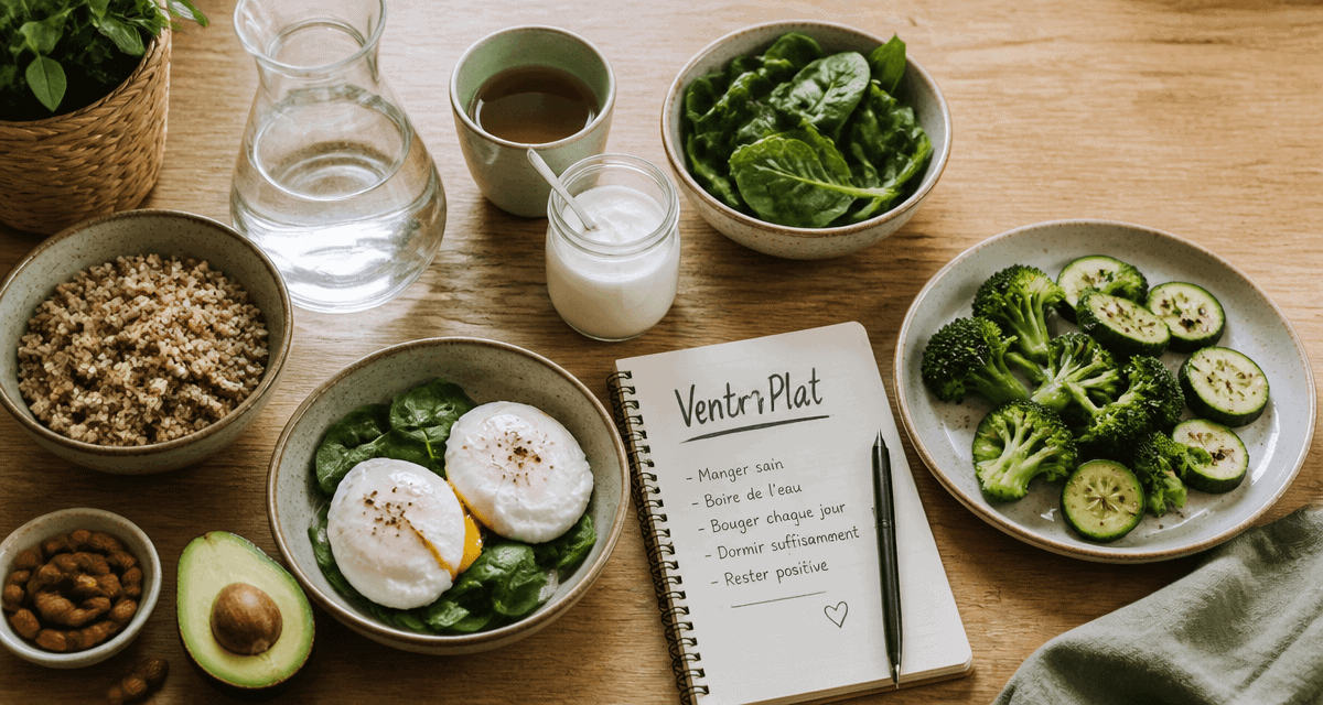 maigrir du ventre alimentation table aliments sains
