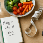 Maigrir vite et bien carnet légumes ruban smartphone