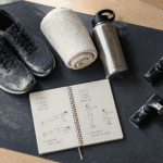 musculation poids du corps programme tapis baskets carnet
