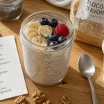 overnight oats perte de poids avec banane et graines