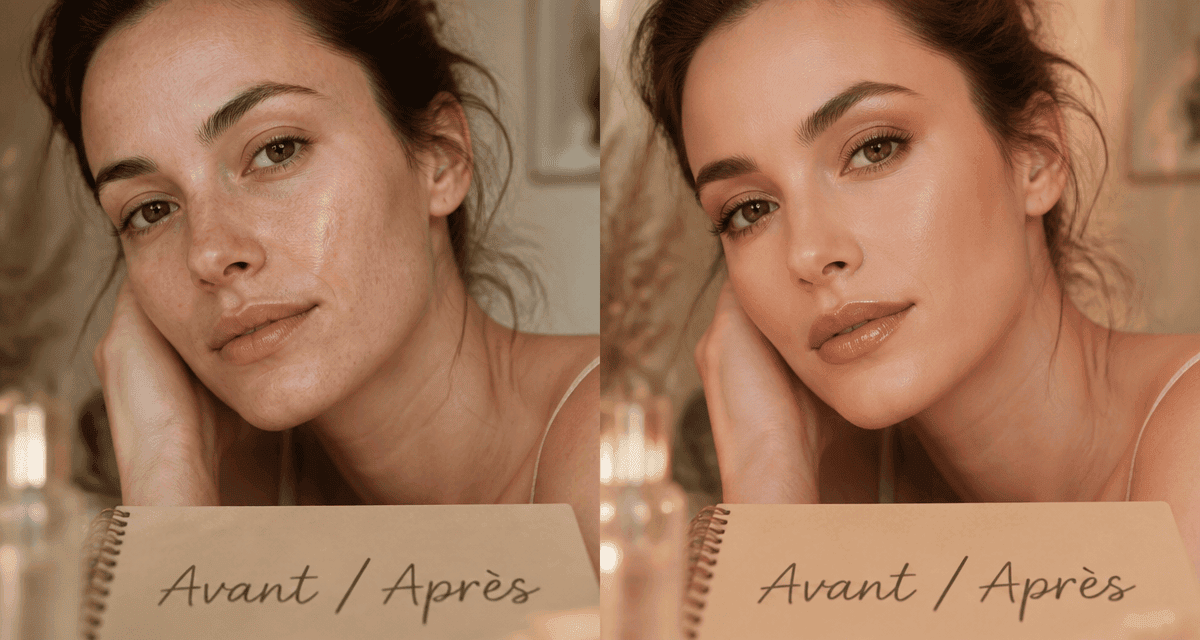 nue avant apres visage femme