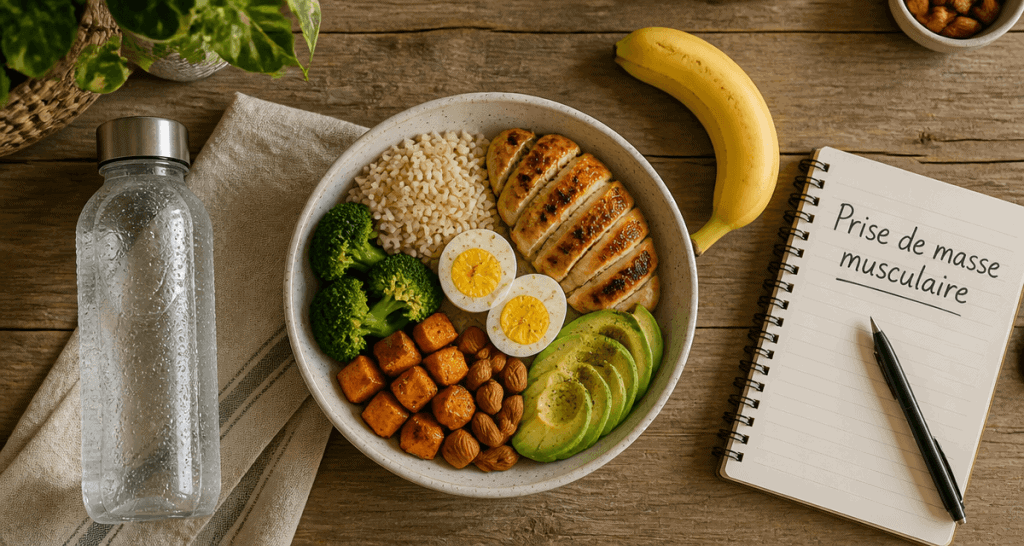 prise de masse musculaire aliments sur table