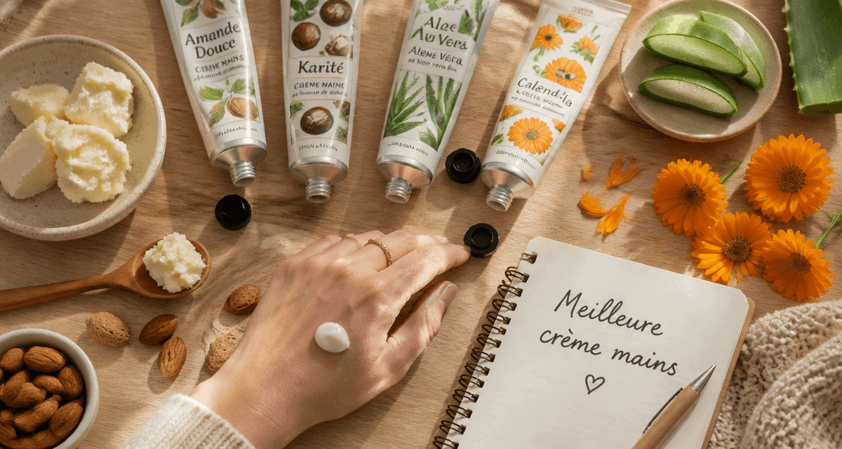 quelle est la meilleure crème pour les mains sur table avec ingrédients naturels