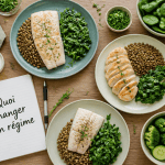 quoi manger en regime, assiette équilibrée