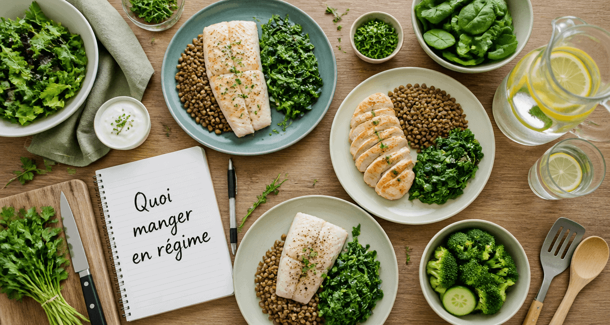 quoi manger en regime, assiette équilibrée