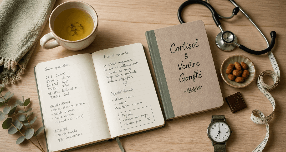 taux de cortisol eleve et ventre gonfle carnet tisane
