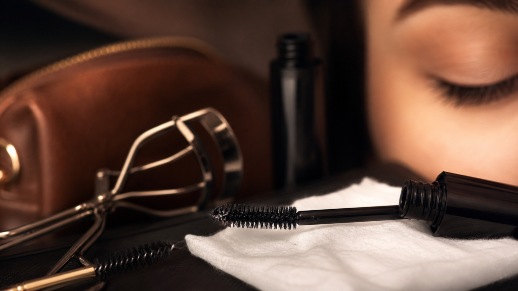 Comment mettre du mascara sans paquets : brosse propre et recourbe-cils