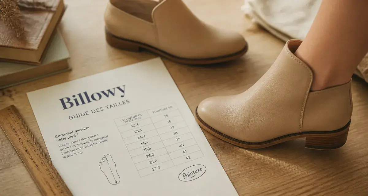 Comment taille Billowy femme : guide des pointures et mesures