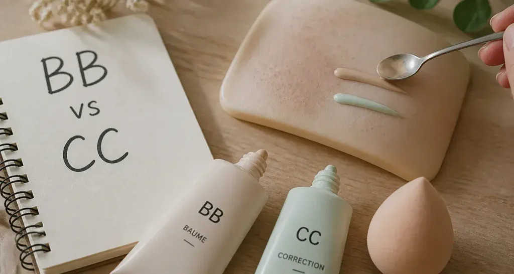 Différence bb et cc crème : tubes BB et CC sur teint