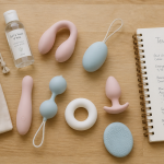 Test sextoy : plusieurs sextoys modernes et accessoires sur une table