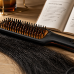 Brosse lissante cheveux crépus chauffante, chaleur contrôlée, picots souples