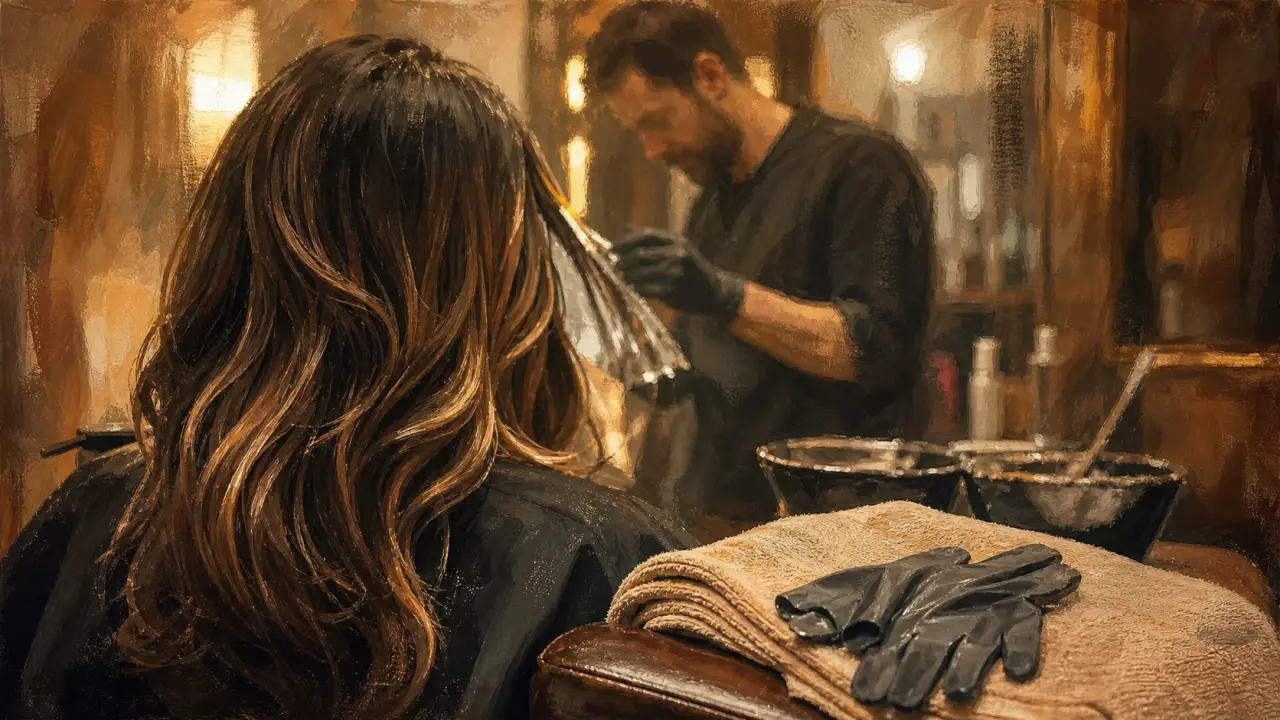 C est quoi un balayage : mèches et ombré, cheveux châtain miel