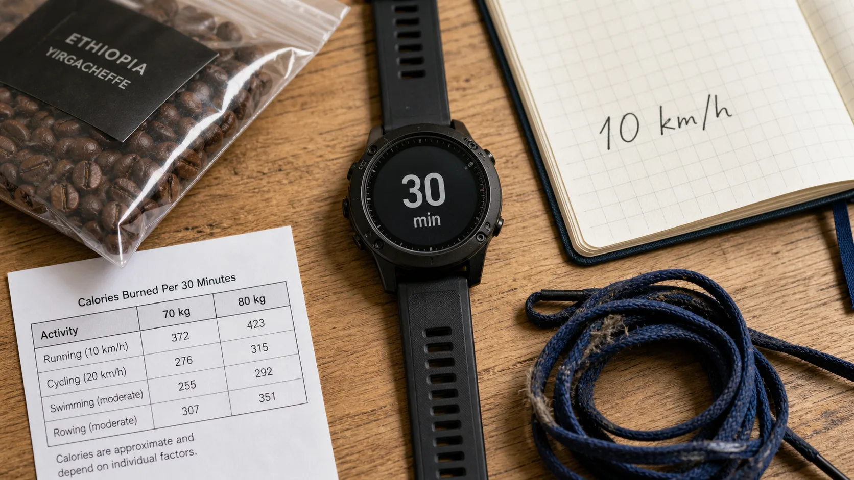 Calories brulees jogging 30 minutes : calcul poids, allure, pente