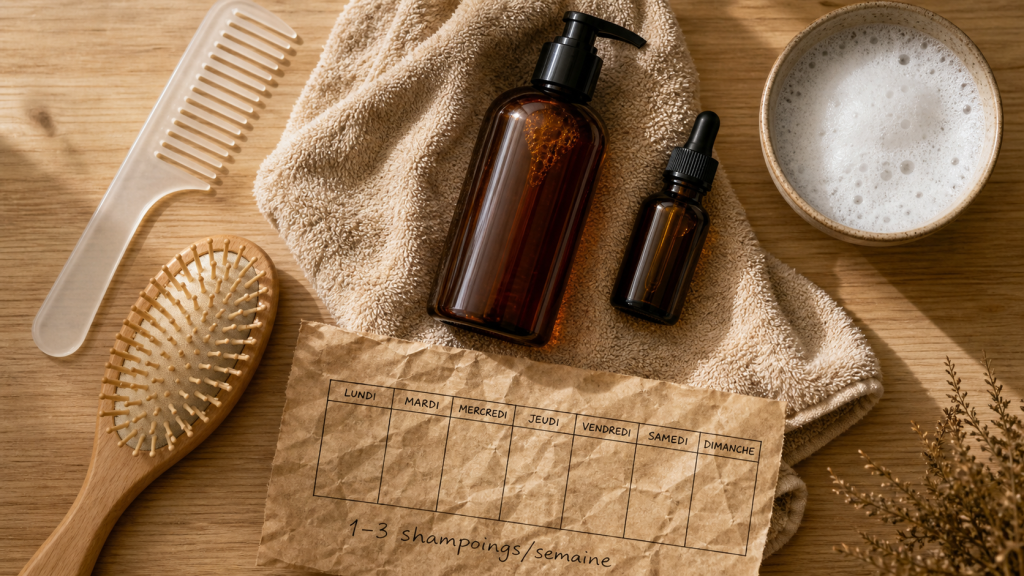 Combien de shampoing par semaine : 1 à 3 lavages