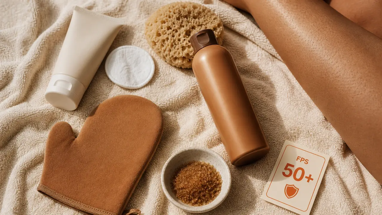 Comment bronzer des jambes sans traces : gommage doux, SPF 50+ et autobronzant