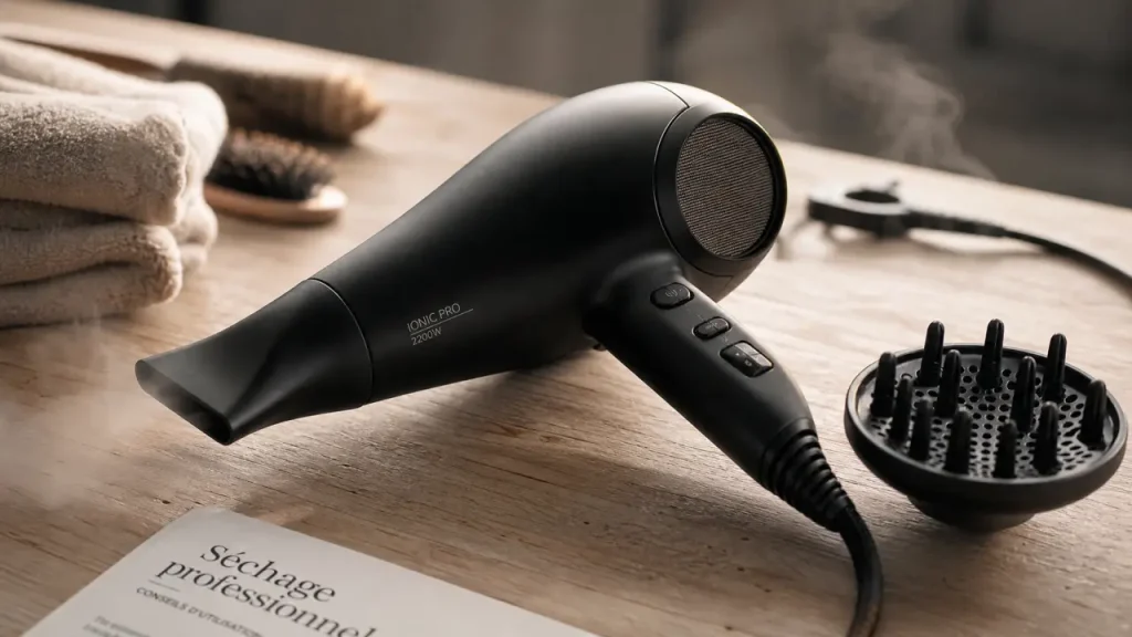 Sèche-cheveux professionnel : 1800W minimum, poids réel et technologies qui changent tout