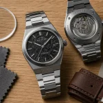 Montre homme 2025 automatique quartz solaire, cadran et bracelet acier